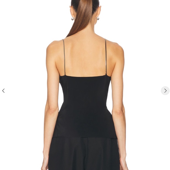 ST. AGNI Fine Chain Black Silk Cami Top EUC XS - Picture 2 of 10